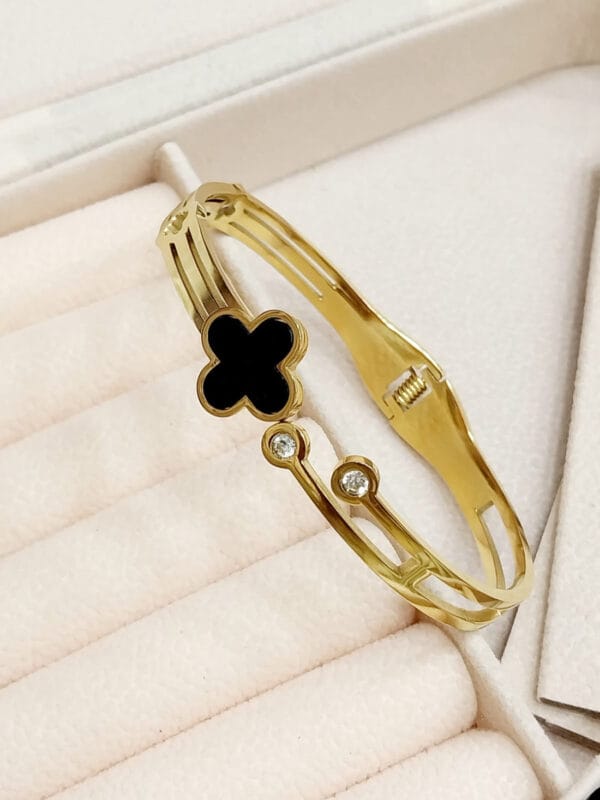 Double Charm Clover Bracelet