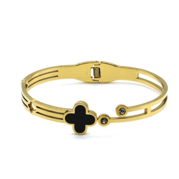 Double Charm Clover Bracelet