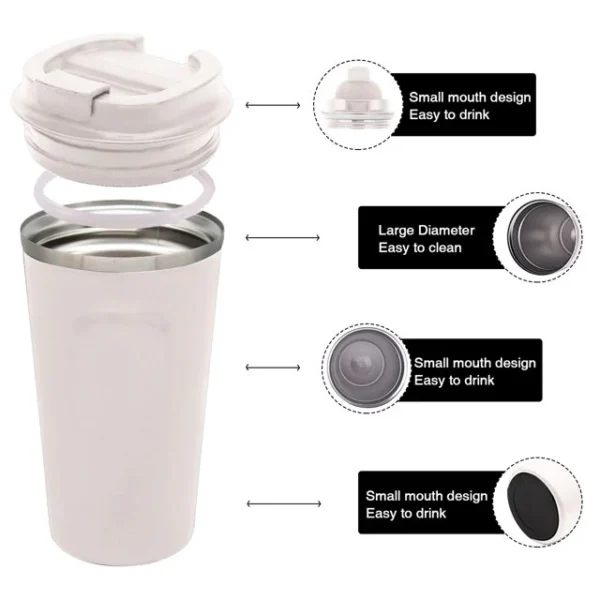 Smart Coffee Flask with Box 510ml: Hot or Cold Up to 6 Hours Leak-Proof