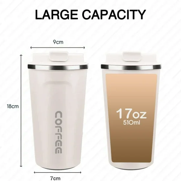 Smart Coffee Flask with Box 510ml: Hot or Cold Up to 6 Hours Leak-Proof