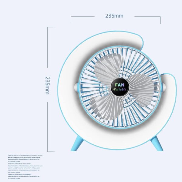 Desktop Colorful Fan - Portable Cooling with Type-C Cable, Box & Free Delivery!
