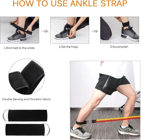 11-in-1 Portable Resistance Bands Set for Full Body Workouts – With Handles & Accessories