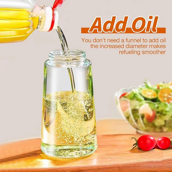 2 in 1 Oil Dispenser Spray and Pour Glass Bottle