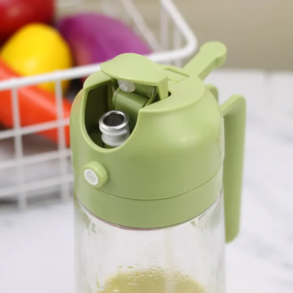 2 in 1 Oil Dispenser Spray and Pour Glass Bottle
